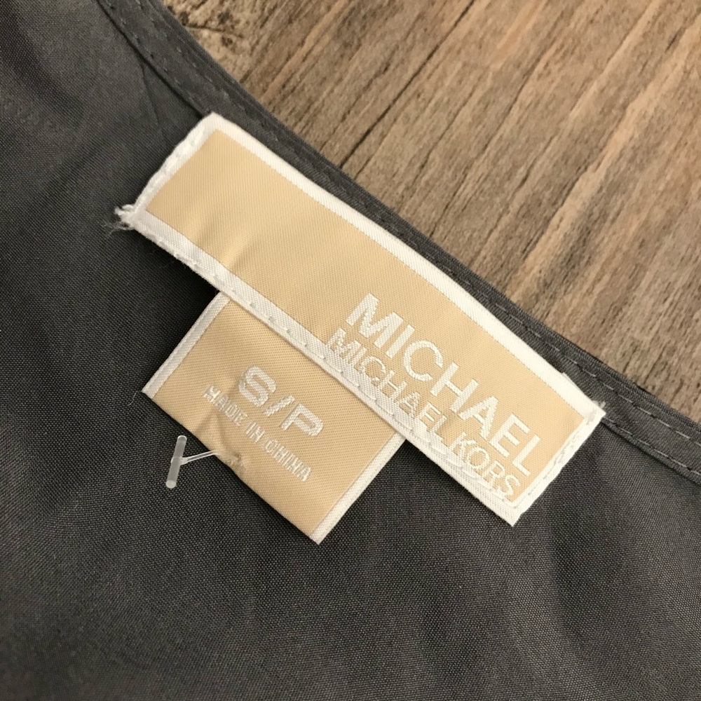 MICHAEL Michael Kors Gray Beaded Blouse - Picture 6 of 9